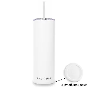 Ice Shaker 20oz Skinny Tumbler - White