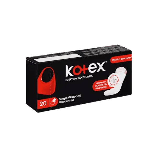 KOTEX EVERYDAY PANTYLINERS UNSCENTED 20S