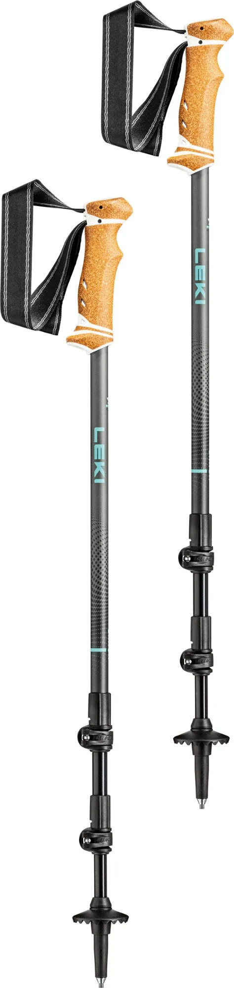 Leki Lhasa AS Trekking Poles Lightweight with Universal Carbide Flex Tip