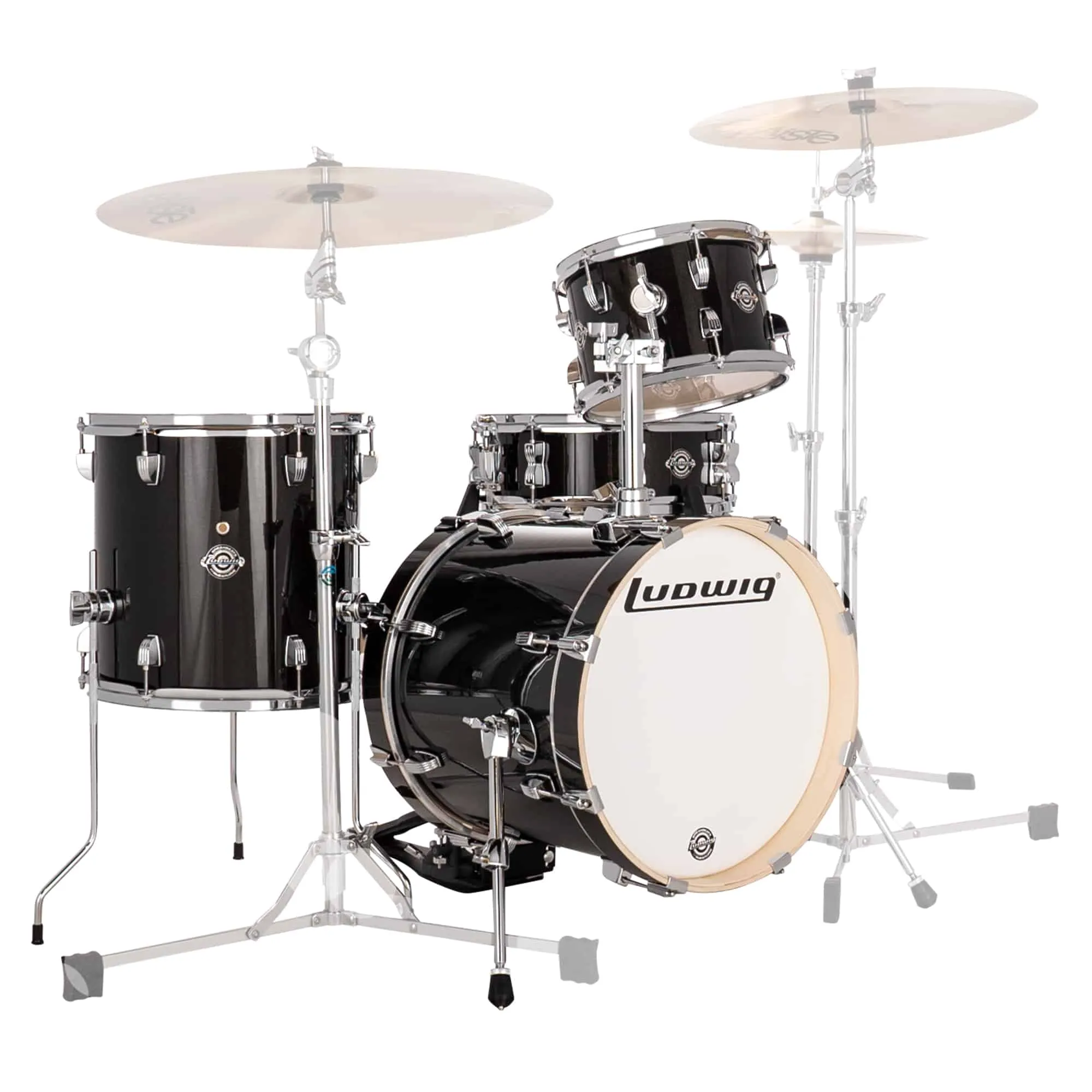 Ludwig Breakbeats 4pc Drum Kit Shell Pack – Black Sparkle