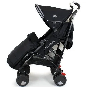 New Luxury Footmuff Liner - Black Fit Obaby Atlas, Tippitoes Stroller Mamas & Pa