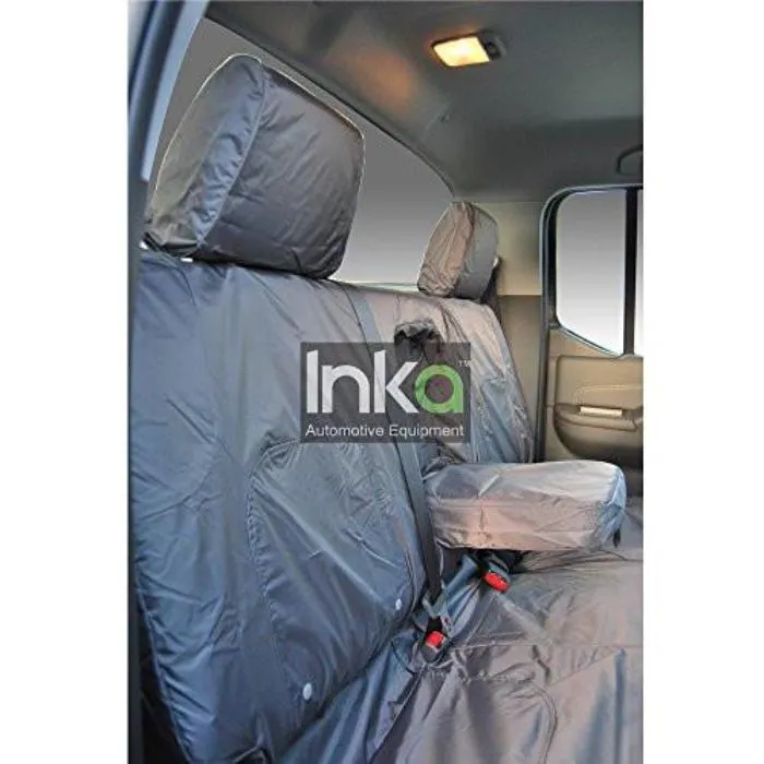 Nissan Navara Tekna Fully Tailored Waterproof Front Set Seat Covers 2005 Onwards Heavy Duty Right Hand Drive Grey