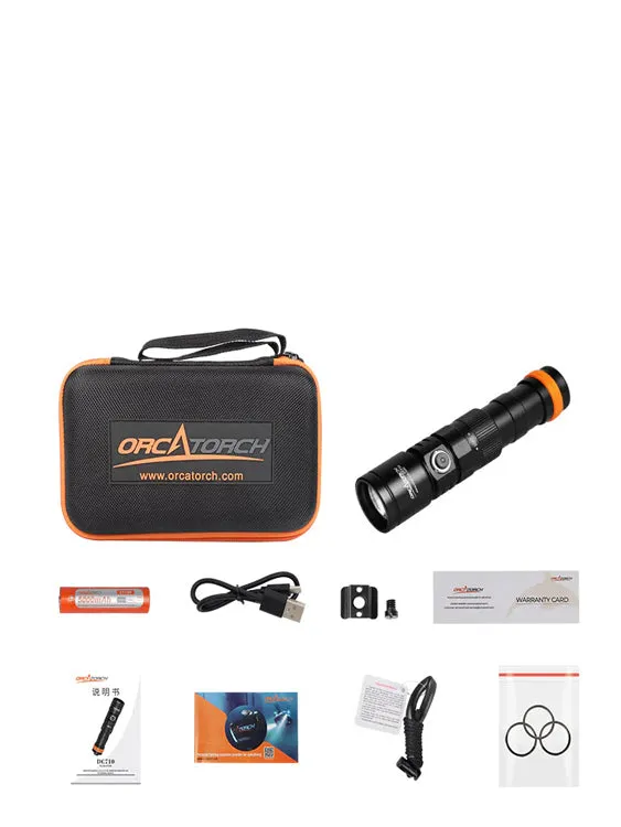 Orcatorch DC710 3000 Lumen Dive Torch