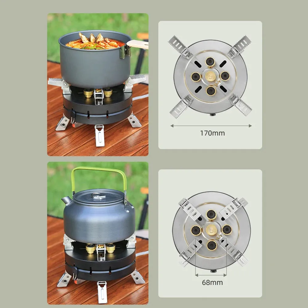 Outdoor Electronic Ignition Stoves High-Power Portable Foldable Adjustable Firepower Furnace Gasstove Camping Hiking