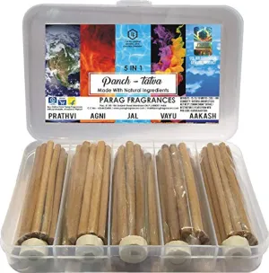 Parag Fragrances 5 in 1 Real & Natural Dhoop Sticks 250 Grams (Panchtatva)