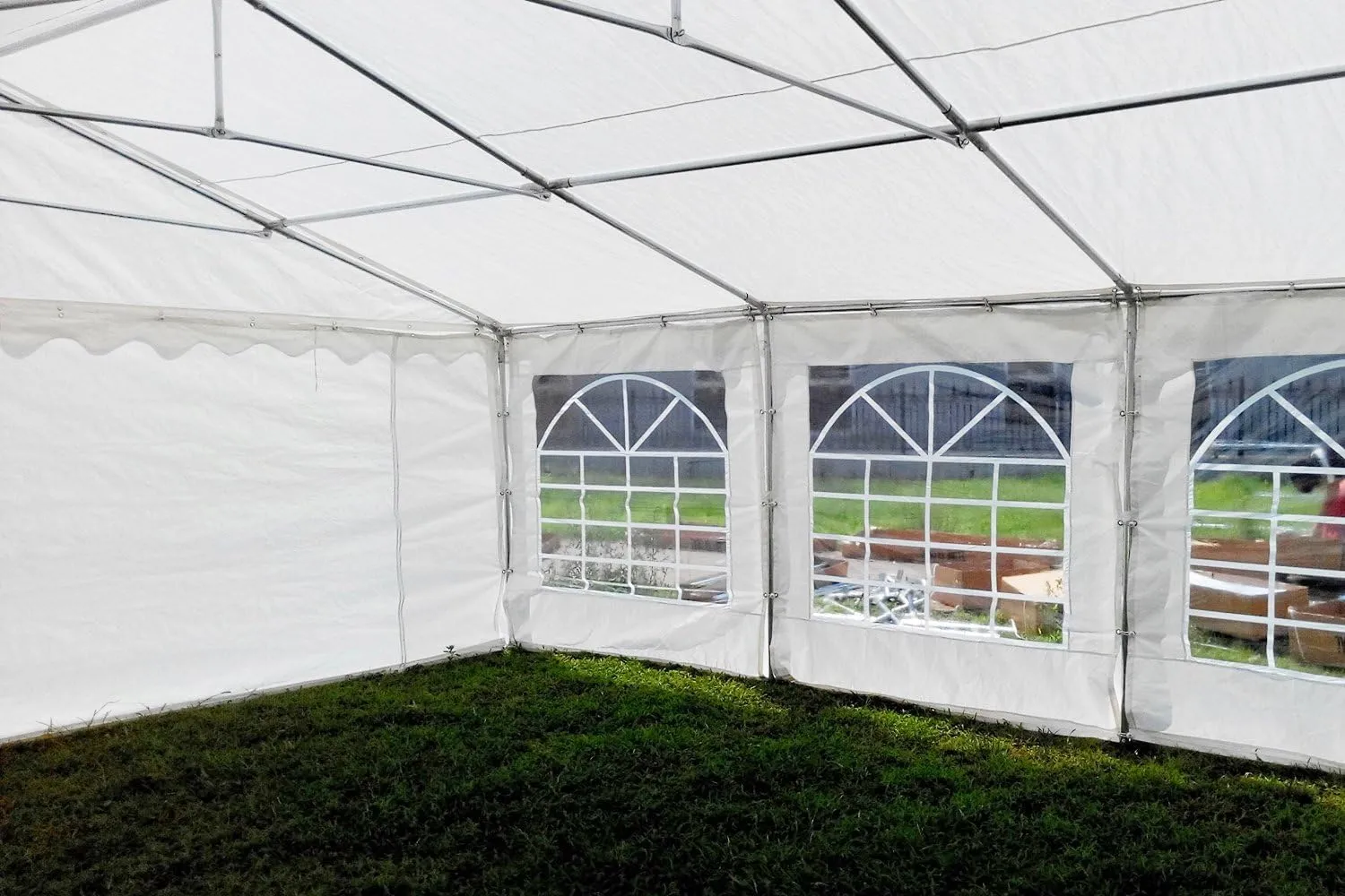 Party Tent 20x20 ft Heavy Duty Canopy Shelter for Wedding Event Fair with Fire Retardant Roof