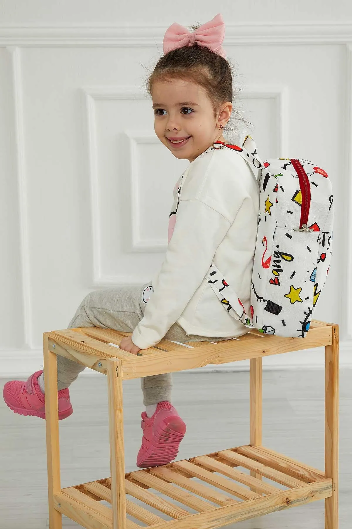 Preschool Backpack Kindergarten Little Kid Toddler School Backpacks for Boys and Girls Patterned Oversized Kid's Backpack 13'',CS-7B