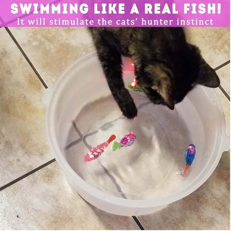 Robo Fish Cat Toy - LED Interactive Swimming Fish (3PCS)