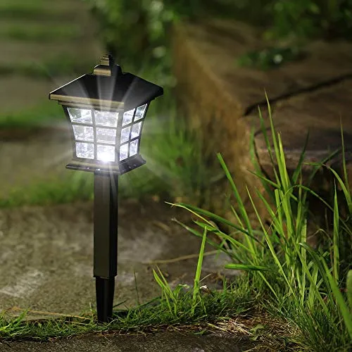 Solar Pathway Lights Outdoor Solar Garden Lights Solar Powered Landscape Lighting for Yard Patio, Garden, Walkway - 6 Pack