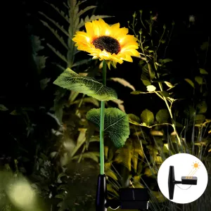 Solar Powered Sunflower Flowers Lights(2 Packs)