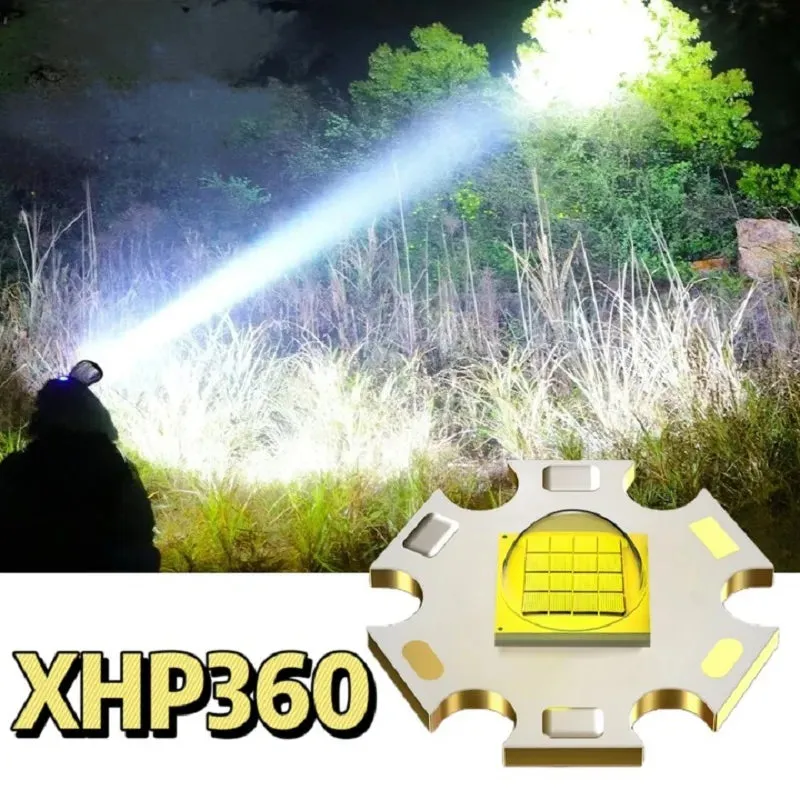 Super High Power XHP360 Headlamps Powerful Fishing COB Head Flashlight Super Bright Zoom LED Headlight USB Rechargeable Lanterns