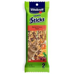 Vitakraft Crunch Sticks Apricot & Cherry Flavor Rabbit Treats 3.5 oz