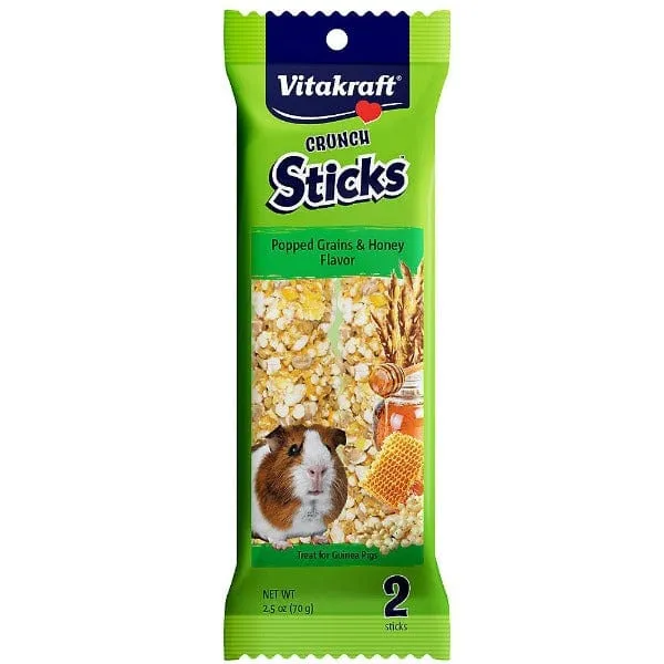 Vitakraft Popped Grains & Honey Crunch Sticks for Guinea Pigs