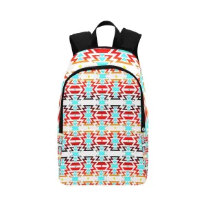 White Fire and Sky All Over Large Backpack