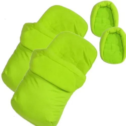 X2 Luxury Footmuff & Headhugger Lime Fits Out N About Nipper 360 Twin Stroller